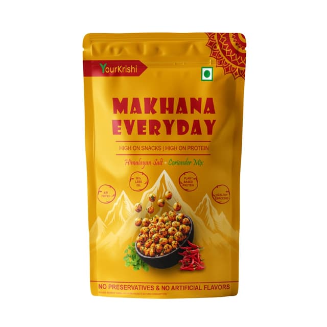 YourKrishi Makhana Everyday | Himalayan Salt and Coriander Mix